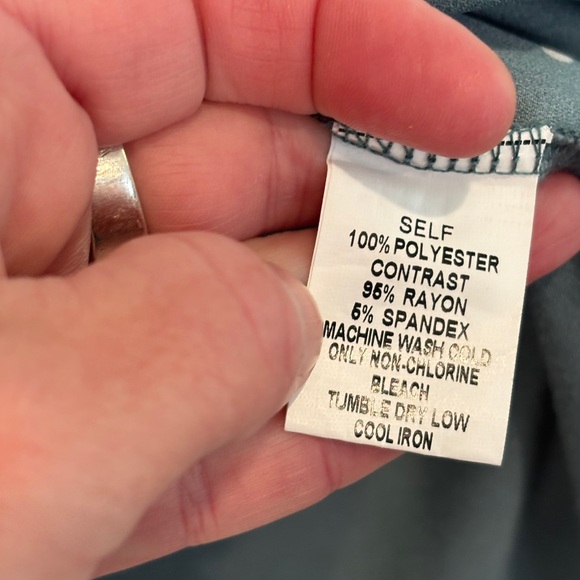 EUC!! PAPERMOON Reece Mixed Material Teal Blouse - Size L - Picture 7 of 9